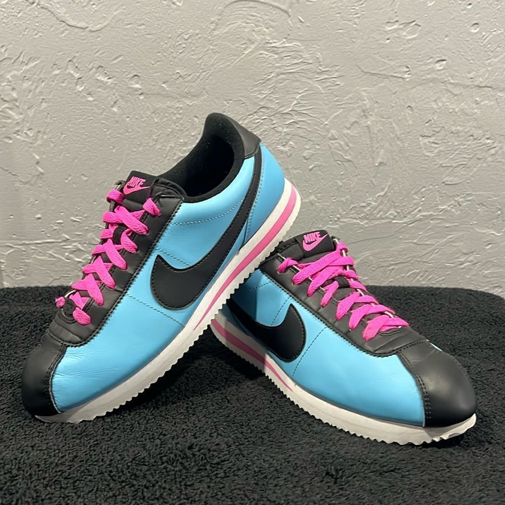 🔥🔥 NIKE CORTEZ Basic Leather “South Beach” 2018 Rare BV2527-400Men Sz 9 - EUC